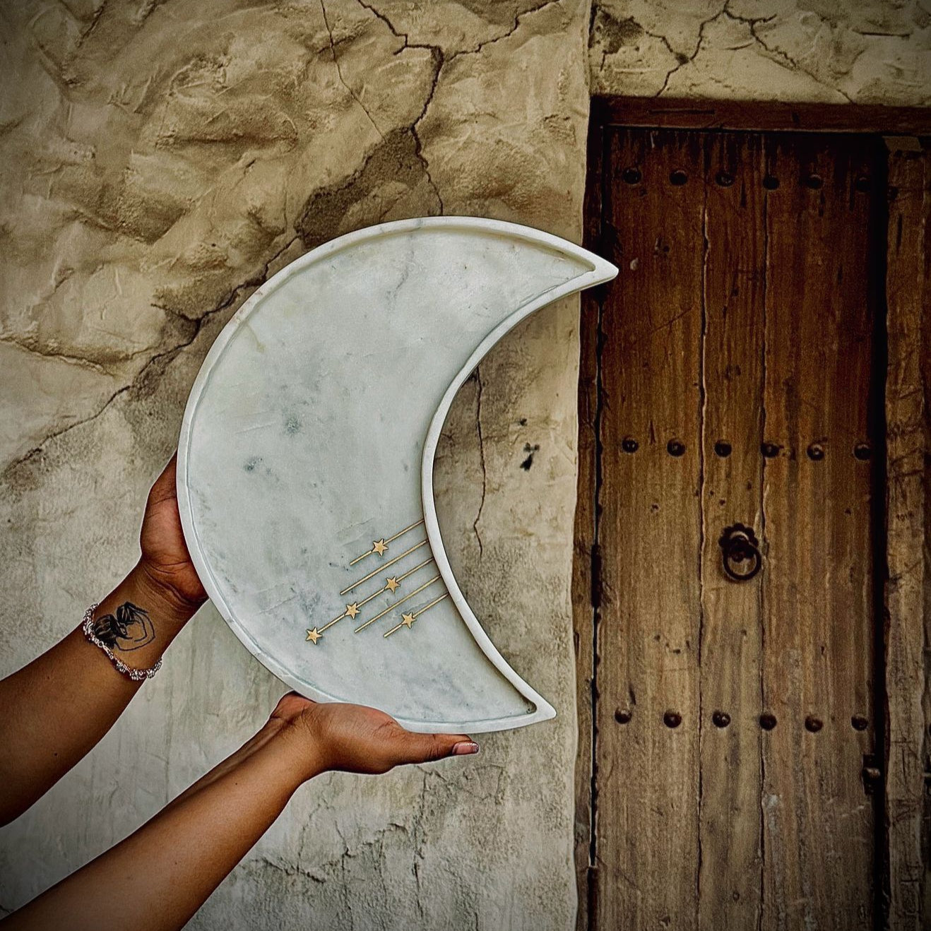 The Crescent Marble Platter