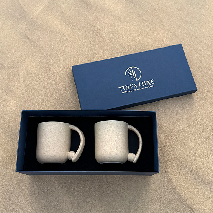 Ball Mug - Color Sand - Set of 2 in a Gift Box