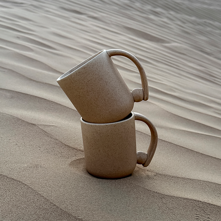 Ball Mug - Color Sand - Set of 2 in a Gift Box