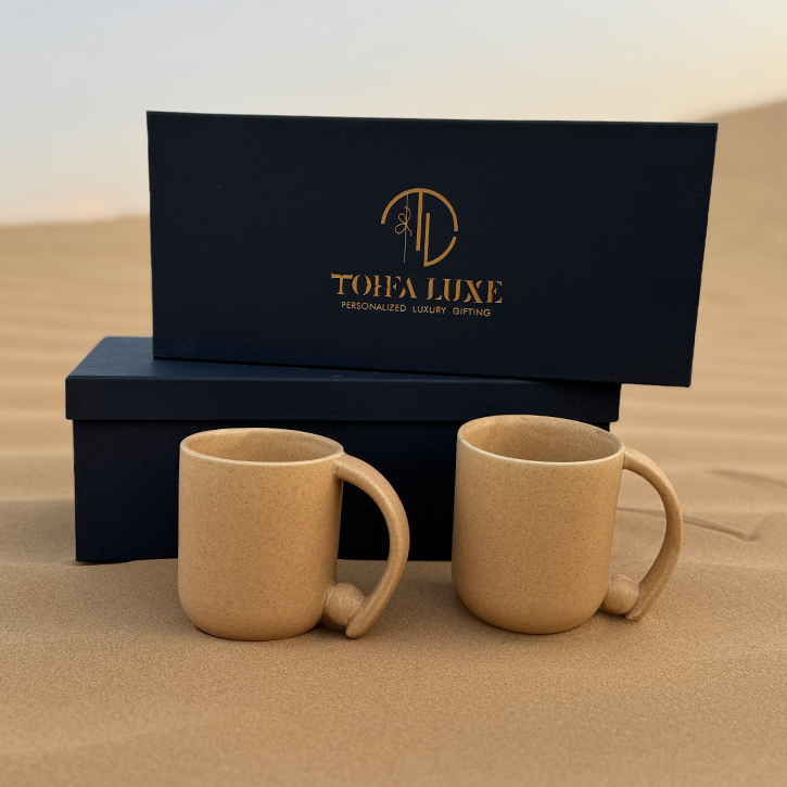 Personalized Engraving Ball Mug Sand - Set of 2 in a Gift Box