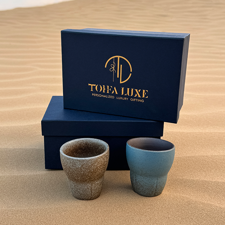 Personalized Engraving - Gradir Ceramic Cup - Set of 2 in a Gift Box