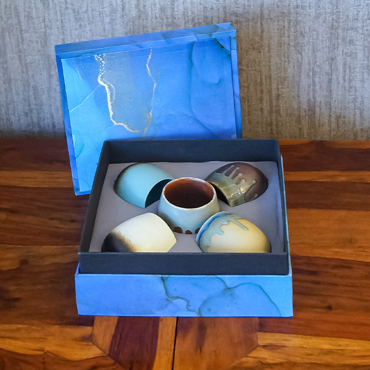 Amber Ceramic Cup Gift Set of 5